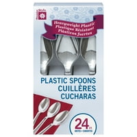 Linguri de plastic de unică folosință din argint, 24ct