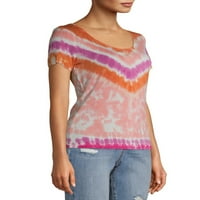 No Boundaries Juniors ' Twist Back Tie Dye T-Shirt