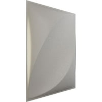 Ekena Millwork 7 8W 7 8 h Malone EnduraWall panou decorativ de perete 3D, argint metalic texturat