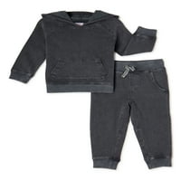 Wonder Nation Baby și Toddler Boy hanorac hanorac și pantaloni de jogging costum Set, 2 piese, dimensiuni 12M-5T