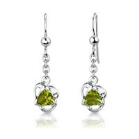 2. Carate naturale Peridot pandantiv și Colier Set, 18