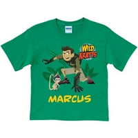 Tricou verde personalizat Wild Kratts Chris și Grabsy Toddler