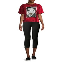 Tricou Grafic Betty Boop Drop Shoulder Pentru Juniori