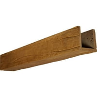 Ekena Millwork 8 W 8 H 24 ' L 3-fețe Riverwood Endurathane Fau lemn tavan grindă, pin Natural