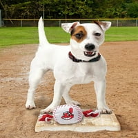 Animale de companie primul MLB Cleveland Indians Nailon baseball coarda remorcher jucărie, MLB licențiat, grele și durabil jucărie