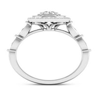 5 8CT TDW diamant 14k aur alb Halo inel de logodna