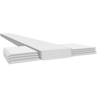 Ekena Millwork 6 W 7' H Premium pătrat non-Conic neted PVC Endura-Craft column Wrap Kit, standard Capital & Base