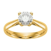 Radiant foc Karat aur galben Ct rotund VS si, D E F, laborator crescut diamant Solitaire inel de logodna