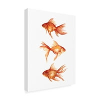 Marcă comercială Fine Art 'Ornamental Goldfish III' Canvas Art de Emma Scarvey