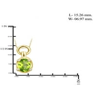 JewelersClub coliere de argint pentru femei-colier de argint pentru femei argint placat cu aur de 14k-colier Peridot piesa centrală, accente de diamant alb-pandantiv hipoalergenic