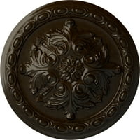 Ekena Millwork 3 8OD 2p medalion de tavan Acanthus, bronz Pictat manual