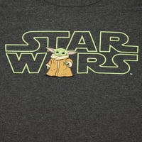 Tricouri Grafice Star Wars Boys Baby Yoda & The Force, Pachet 2, Mărimi 4-18