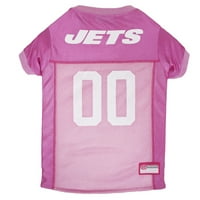 Animale de companie primul NFL New York Jets tricou roz pentru câini și pisici, tricouri de fotbal licențiate-mic