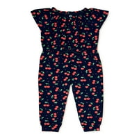 Wonder Nation Baby și Toddler fete' Print Romper