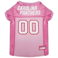 Animale de companie primul NFL Carolina Panthers tricou roz pentru câini și pisici, tricouri de fotbal licențiate-Extra Small