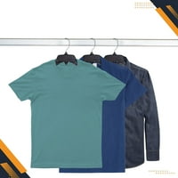 Heavy Duty cămașă din Plastic Bluza îmbrăcăminte umerase cu cârlige pivotante din metal lustruit,, pachet