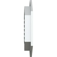 Ekena Millwork 12 W 22 h verticală vârf Gable Vent Pitch: funcțional, PVC Gable Vent w 1 4 plat Trim Cadru