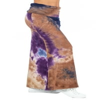 Comfort Apparel femei Violet Tie Dye imprimare Foldover Maxi fusta