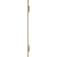 Ekena Millwork 11 W 64 H Timberthane cioplit manual cu două scânduri îmbinate-n-Batten w obloane eliptice de sus Fau din lemn