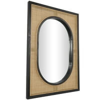 DecMode 30 42 oglindă de perete maro cu rame de Accent negru