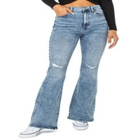 Celebritate Roz femei juniori Hi-Rise Flare Super Stretch Jeans