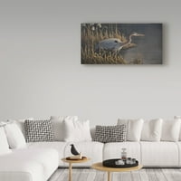 Marcă comercială Artă Plastică 'Stalking the Edge Heron' artă pe pânză de Wilhelm Goebel