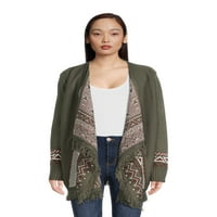 Fără limite Cardigan Duster juniori cu model Sud-Vest, dimensiuni XS-3XL