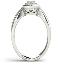 Carat T. W. diamant Cluster 10kt aur alb inel de logodna