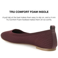 Journee Collection Femei Maryann Tru Confort Spuma Alunecare Pe Rotund Toe Balerini