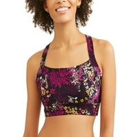 Danskin Acum femei active Allover Floral Print deschis spate sport sutien