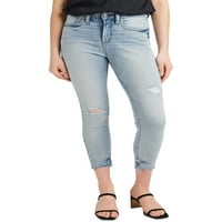 Silver Jeans Co. Blugi pentru femei Avery High Rise Skinny Crop, dimensiuni talie 24-36