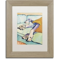 Marcă comercială Fine Art Sweet Sleep Canvas Art de Pat Saunders-alb, alb mat, cadru de mesteacăn