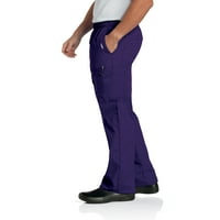 Landau Essentials relaxat Fit 7-buzunar elastic Cargo Scrub Pantaloni pentru bărbați 8555