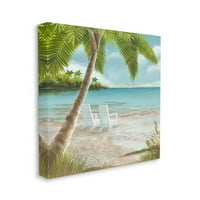 Plajă De Vară Vacanță Tropicală Țărm Coastă Galerie De Pictură Învelită Pânză Imprimată Artă De Perete