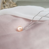 Anavia Cadou fericit de 40 de ani pentru soție de la soț, Colier De Perle cadou de 40 de ani pentru soră- [perla roz + lanț de
