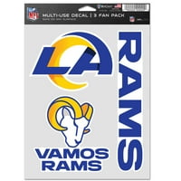 Los Angeles Rams Prim 5 7.75 Decal Triplu