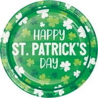 Trifoi irlandezi Happy St. Patrick 's Day farfurii de desert, numărați pentru oaspeți