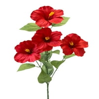 Colecția De Vară Florală Teters 32 Spray De Hibiscus Roșu, Bucată