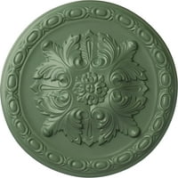 Ekena Millwork 3 4OD 3 8 p medalion de tavan Stockport, Pictat manual Verde atenian