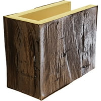 Ekena Millwork 4 H 8 D 72 W mână cioplit Fau lemn semineu Mantel Kit w Alamo Corbels, Premium în vârstă de