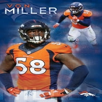 Denver Broncos Von Miller NFL Poster sportiv 22X34