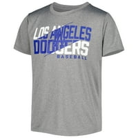 Tricou Gri Heather Pentru Tineret Los Angeles Dodgers