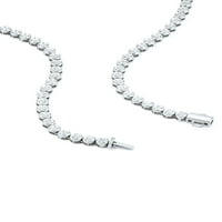 Imperial 14k aur alb 1 4CT TDW diamant Accent Link Riviera colier pentru femei