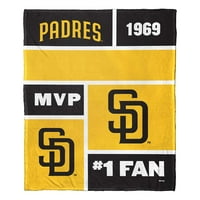 San Diego Padres MLB Colorblock personalizate de mătase Touch 50 60 arunca pătură