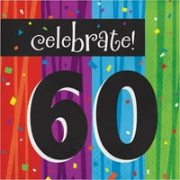 Partidul creații Milestone Festivități 60 de ani servetele de prânz, Ct
