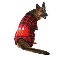 Haine Vibrante Pentru Câini De Viață: Pijamale Din Jersey În Carouri Roșii Și Negre, Mărimea L
