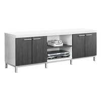 Monarch Specialties TV Stand-60 L alb gri