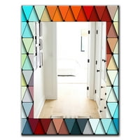 Designart 'Triunghiular Colourfields 23' Oglindă Modernă-Oglindă De Baie Contemporană
