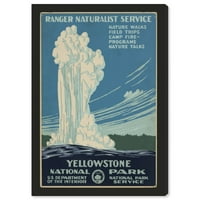 Wynwood Studio Publicitate Perete Arta Panza Printuri 'Yellowstone' Postere-Albastru, Alb