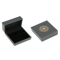 Miabella femei carate TW perna-Cut diamant negru 14kt Rose Gold Solitaire 2 piese Set de mireasa